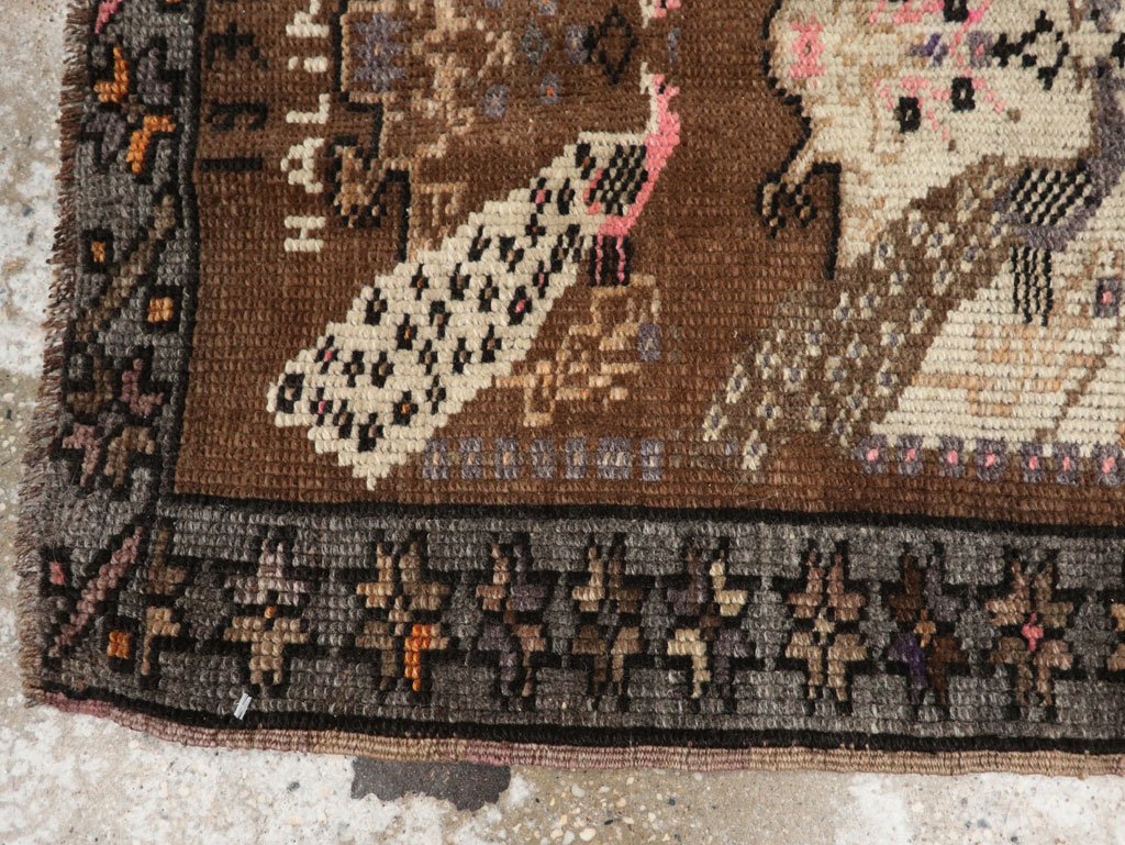 Vintage Turkish Anatolian Throw Rug, No.33450 - Gsblank