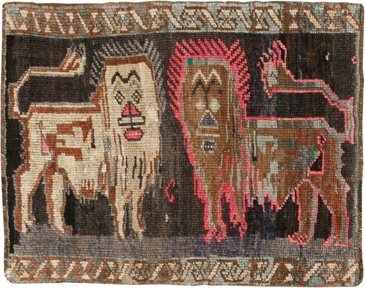 Vintage Turkish Anatolian Pictorial Rug, No.33452 - Gsblank