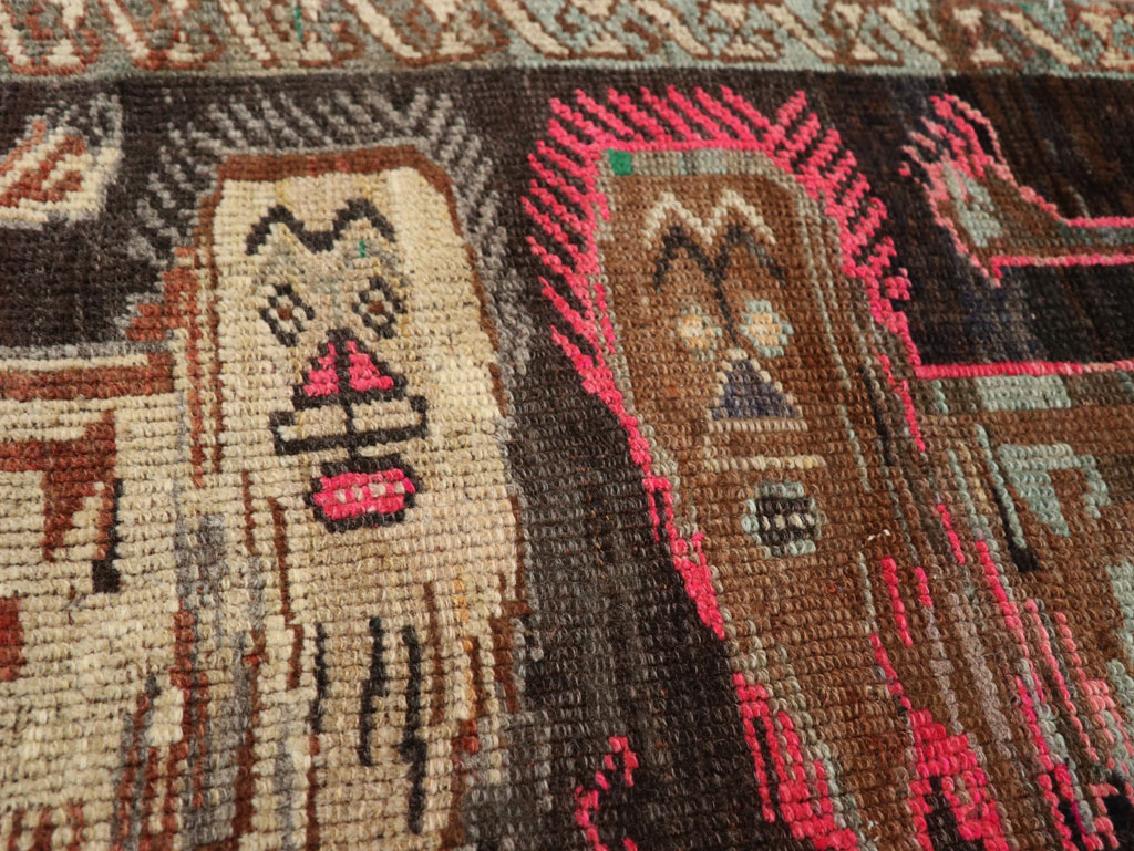 Vintage Turkish Anatolian Pictorial Rug, No.33452 - Gsblank