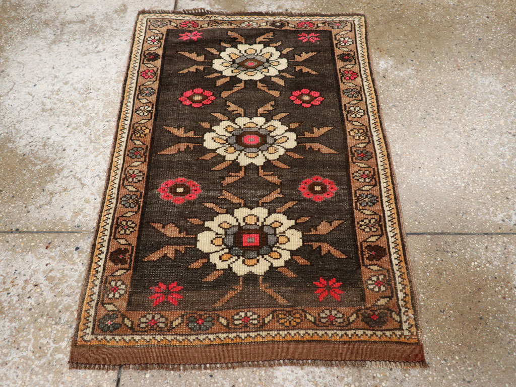 Vintage Turkish Anatolian Throw Rug  (Pair: 2 of 2), No.33455 - Gsblank