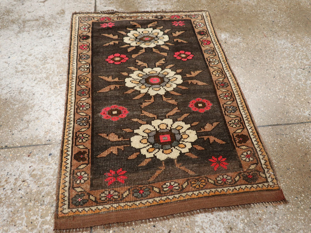 Vintage Turkish Anatolian Throw Rug  (Pair: 2 of 2), No.33455 - Gsblank