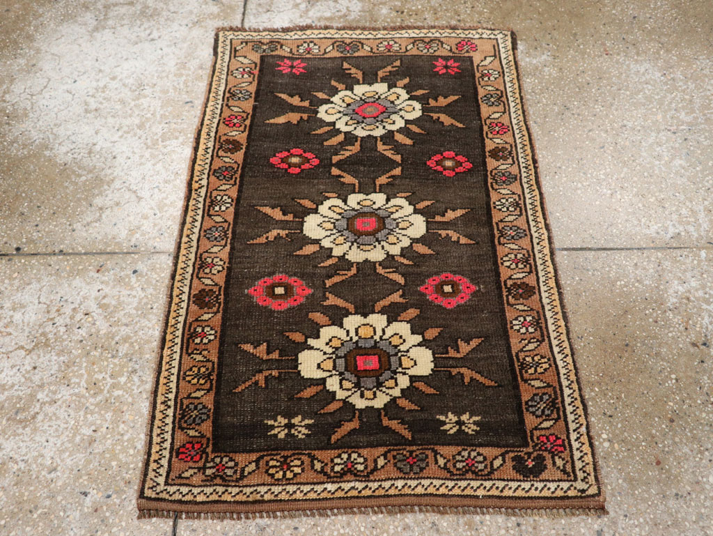 Vintage Turkish Anatolian Throw Rug  (Pair: 1 of 2), No.33458 - Gsblank