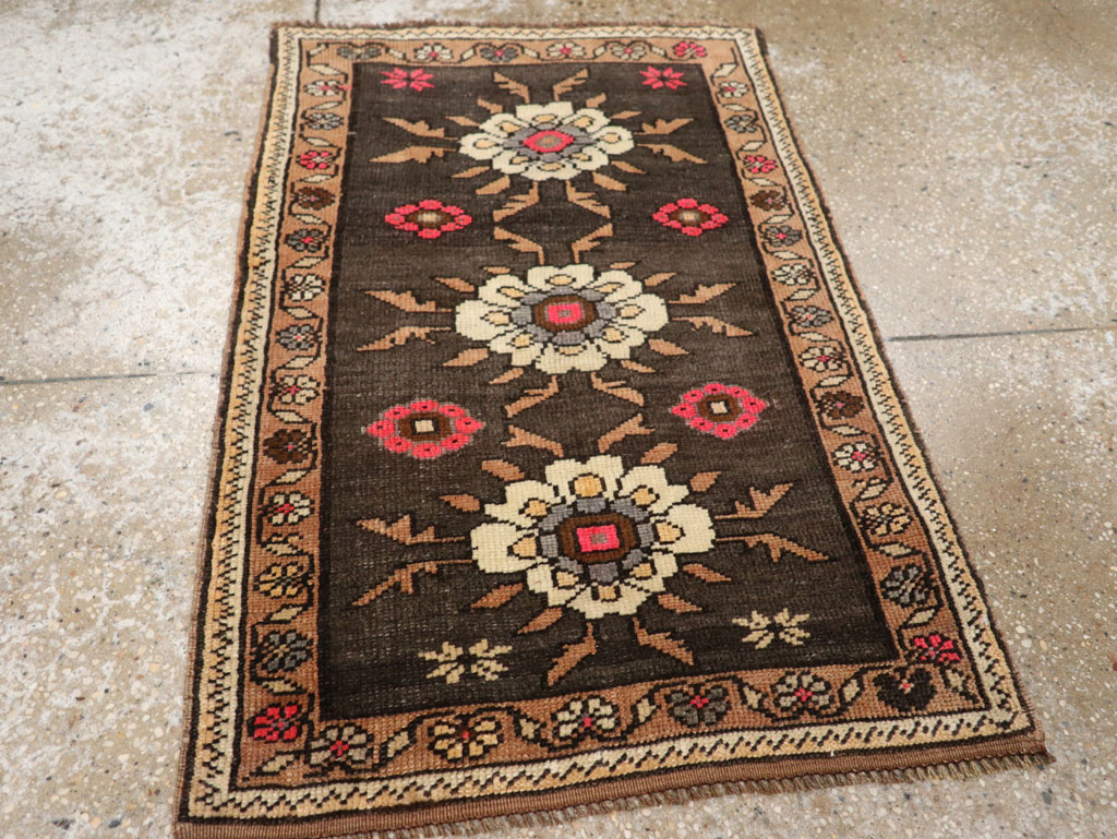 Vintage Turkish Anatolian Throw Rug  (Pair: 1 of 2), No.33458 - Gsblank