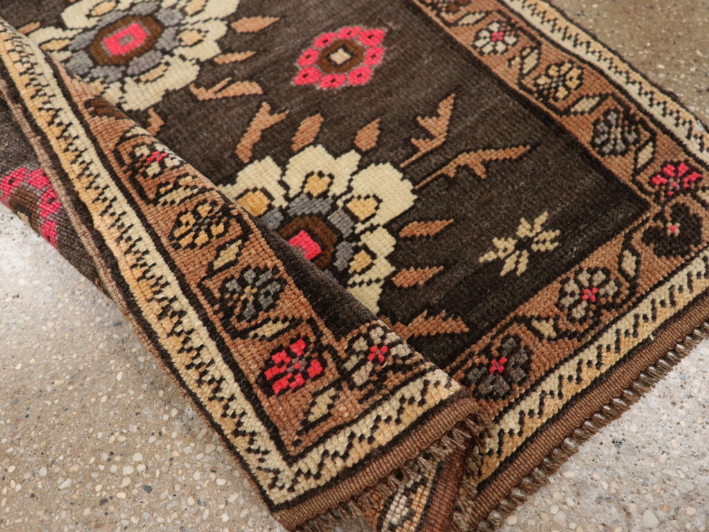Vintage Turkish Anatolian Throw Rug  (Pair: 1 of 2), No.33458 - Gsblank
