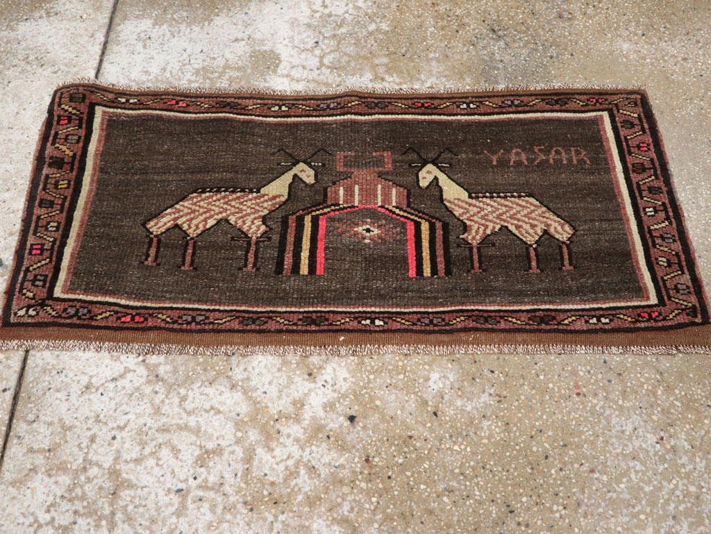 Vintage Turkish Anatolian Pictorial Rug (Pair: 2 of 2), No.33459 - Gsblank