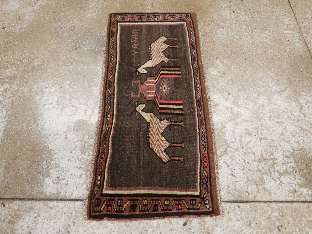 Vintage Turkish Anatolian Pictorial Rug (Pair: 2 of 2), No.33459 - Gsblank