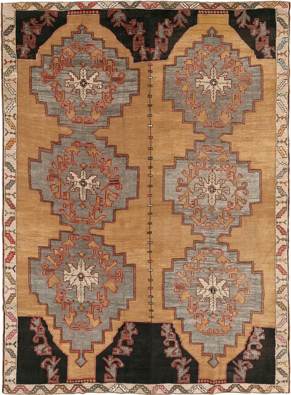 Vintage Turkish Anatolian Room Size Carpet, No.33462 - Gsblank