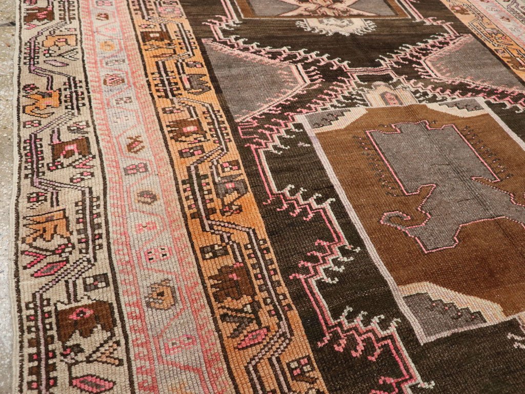 Vintage Turkish Anatolian Wide Gallery Runner, No.33463 - Gsblank