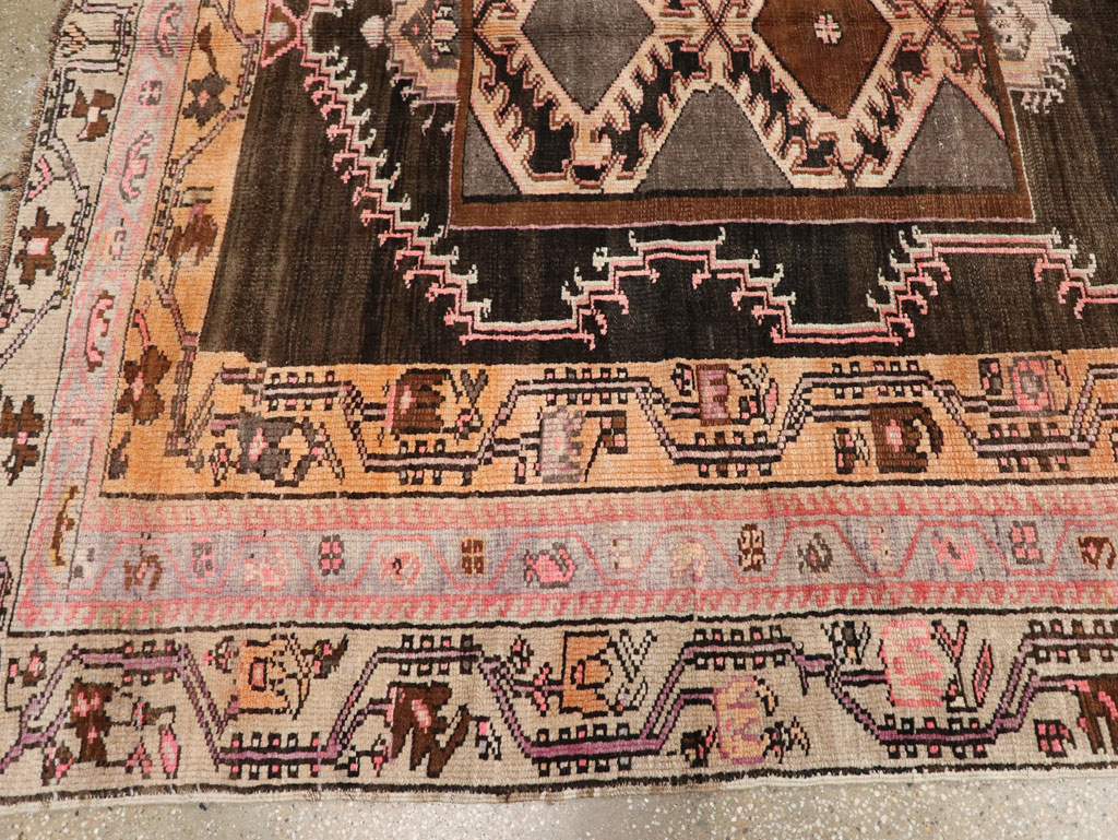 Vintage Turkish Anatolian Wide Gallery Runner, No.33463 - Gsblank