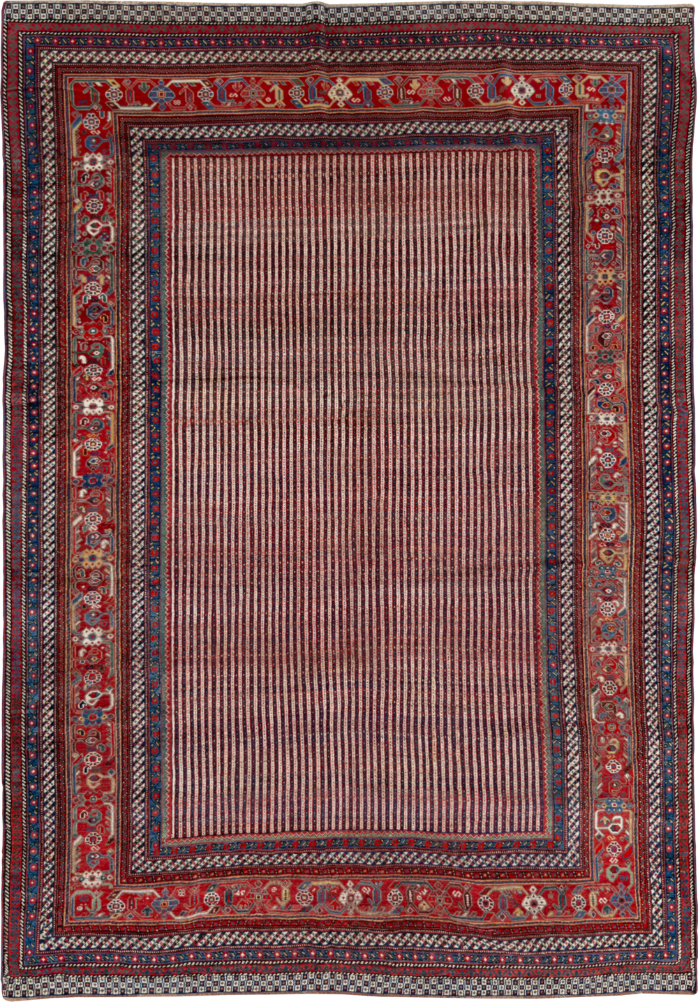 Antique Persian Qashqai Accent Carpet, No.33469 - Gsblank