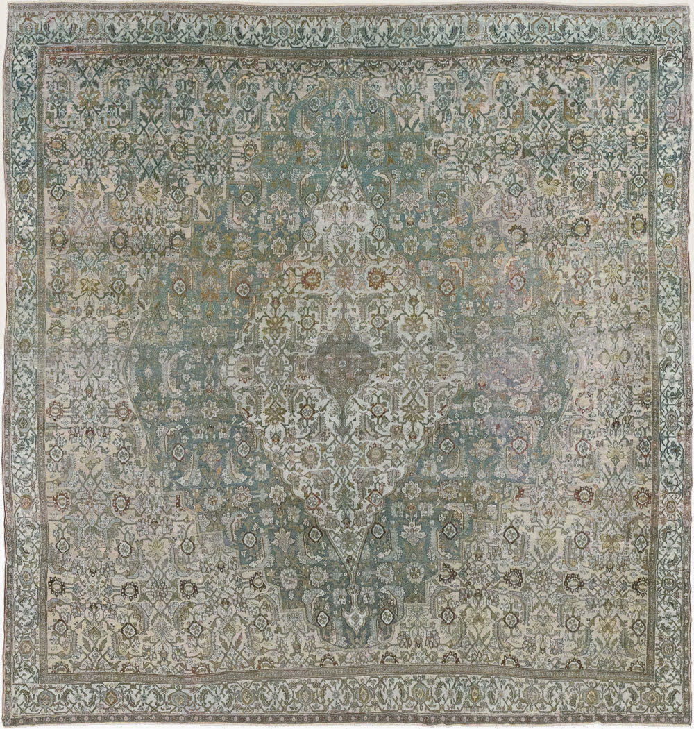 Antique Persian Bibikabad Large Square Room Size Carpet, No.33478 - Gsblank