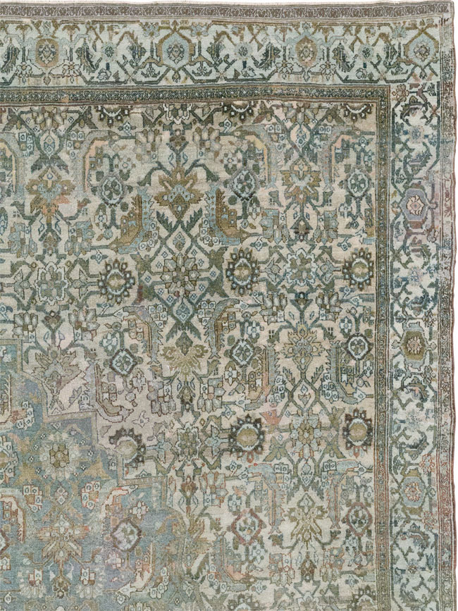 Antique Persian Bibikabad Large Square Room Size Carpet, No.33478 - Gsblank