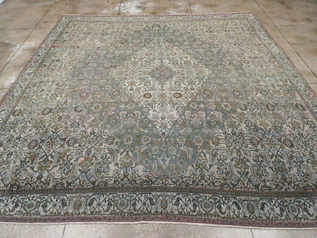 Antique Persian Bibikabad Large Square Room Size Carpet, No.33478 - Gsblank