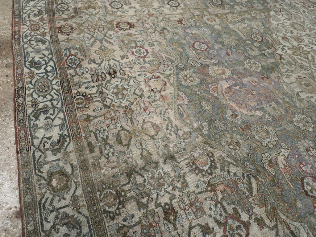 Antique Persian Bibikabad Large Square Room Size Carpet, No.33478 - Gsblank