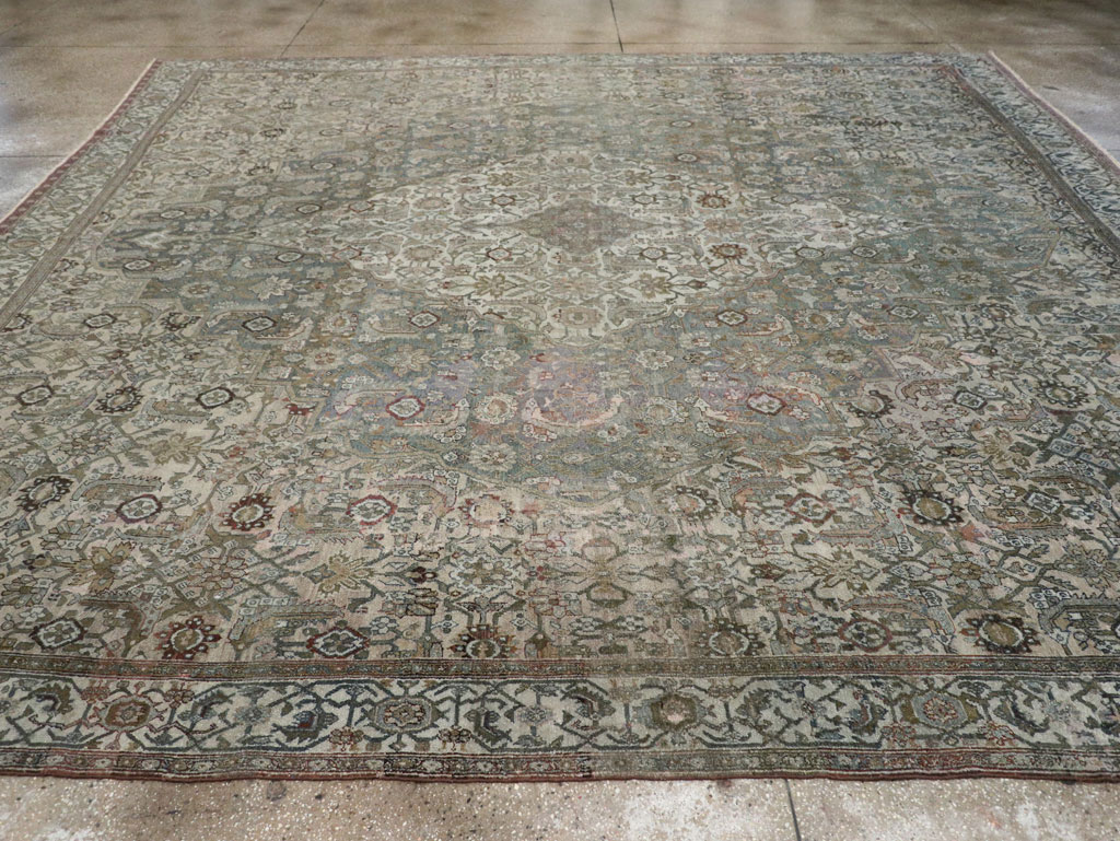 Antique Persian Bibikabad Large Square Room Size Carpet, No.33478 - Gsblank