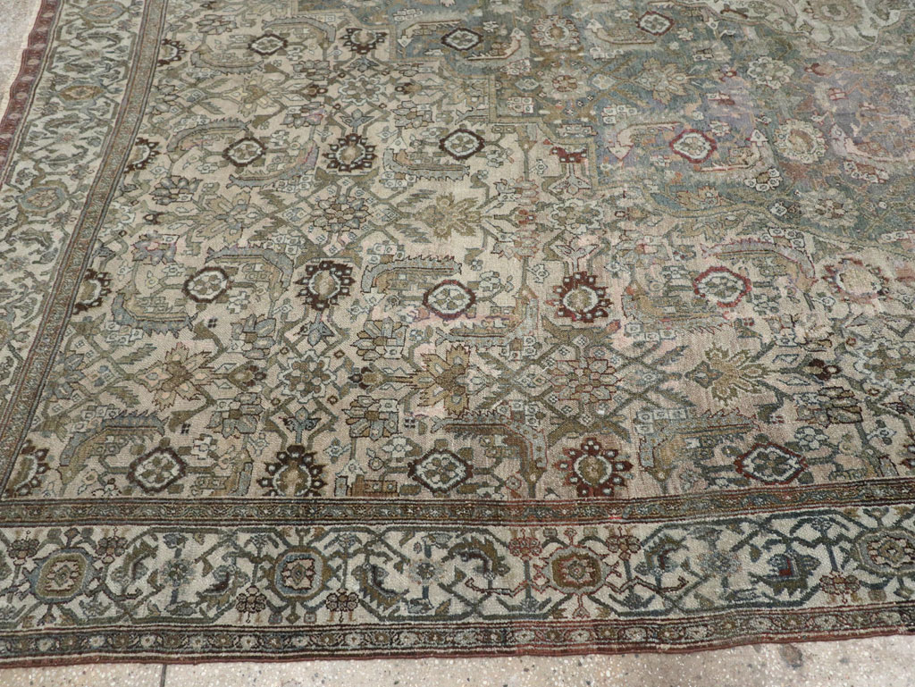 Antique Persian Bibikabad Large Square Room Size Carpet, No.33478 - Gsblank