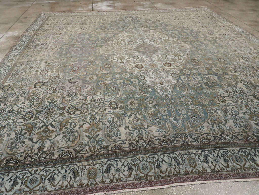 Antique Persian Bibikabad Large Square Room Size Carpet, No.33478 - Gsblank