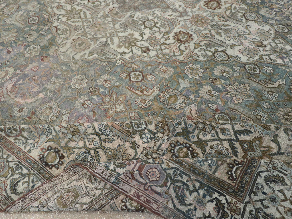 Antique Persian Bibikabad Large Square Room Size Carpet, No.33478 - Gsblank