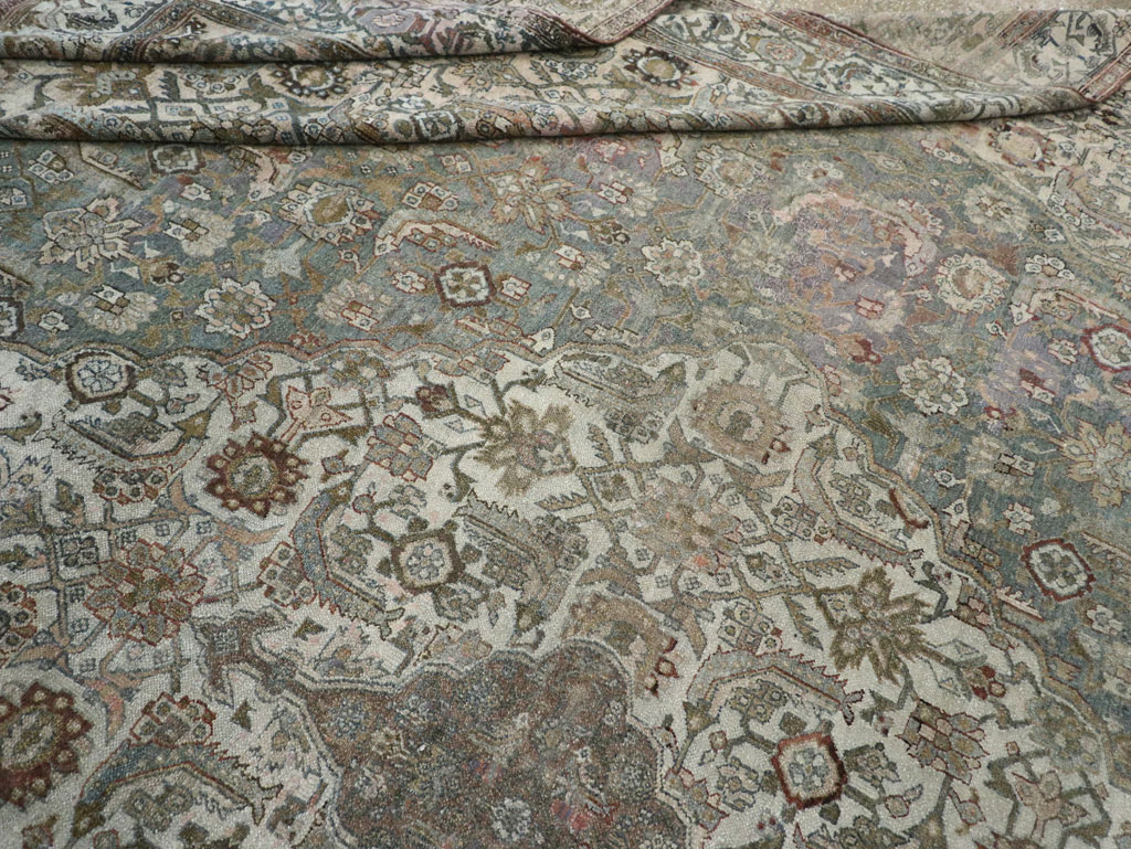 Antique Persian Bibikabad Large Square Room Size Carpet, No.33478 - Gsblank