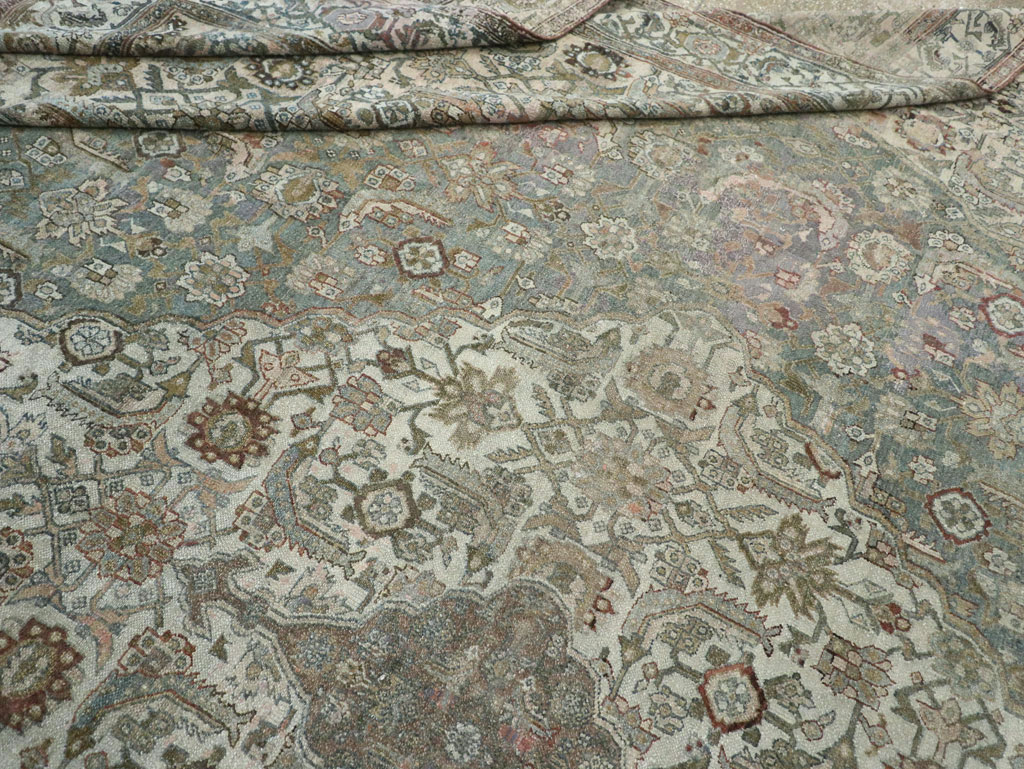 Antique Persian Bibikabad Large Square Room Size Carpet, No.33478 - Gsblank