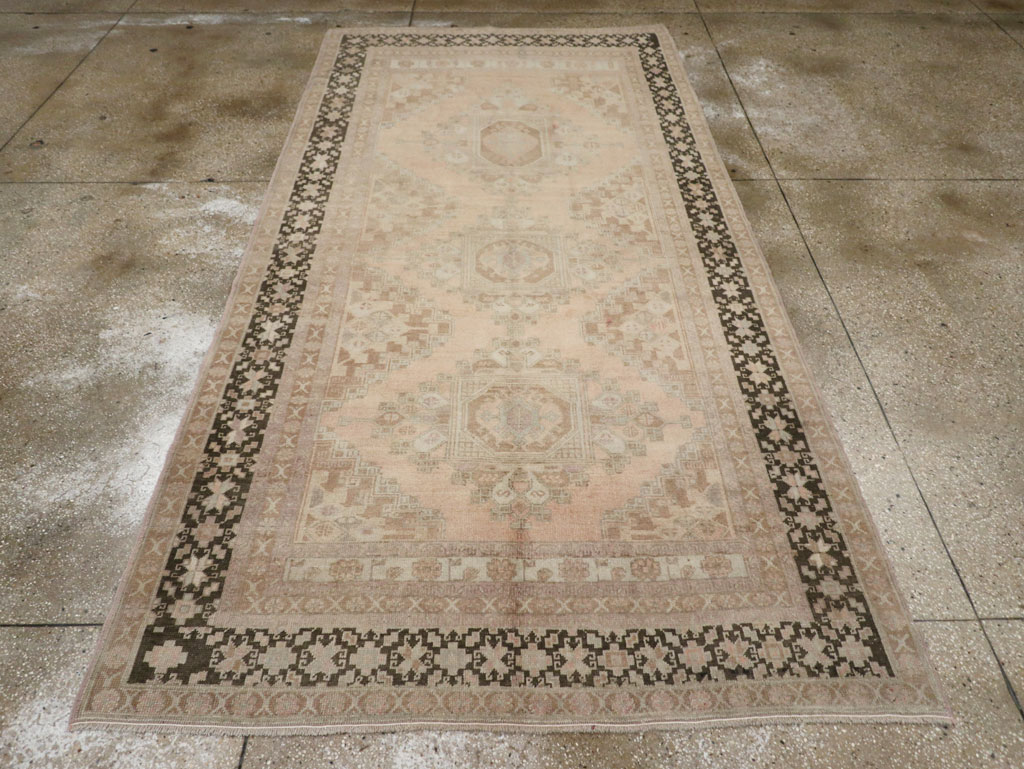 Vintage Turkish Anatolian Wide Gallery Runner, No.33479 - Gsblank