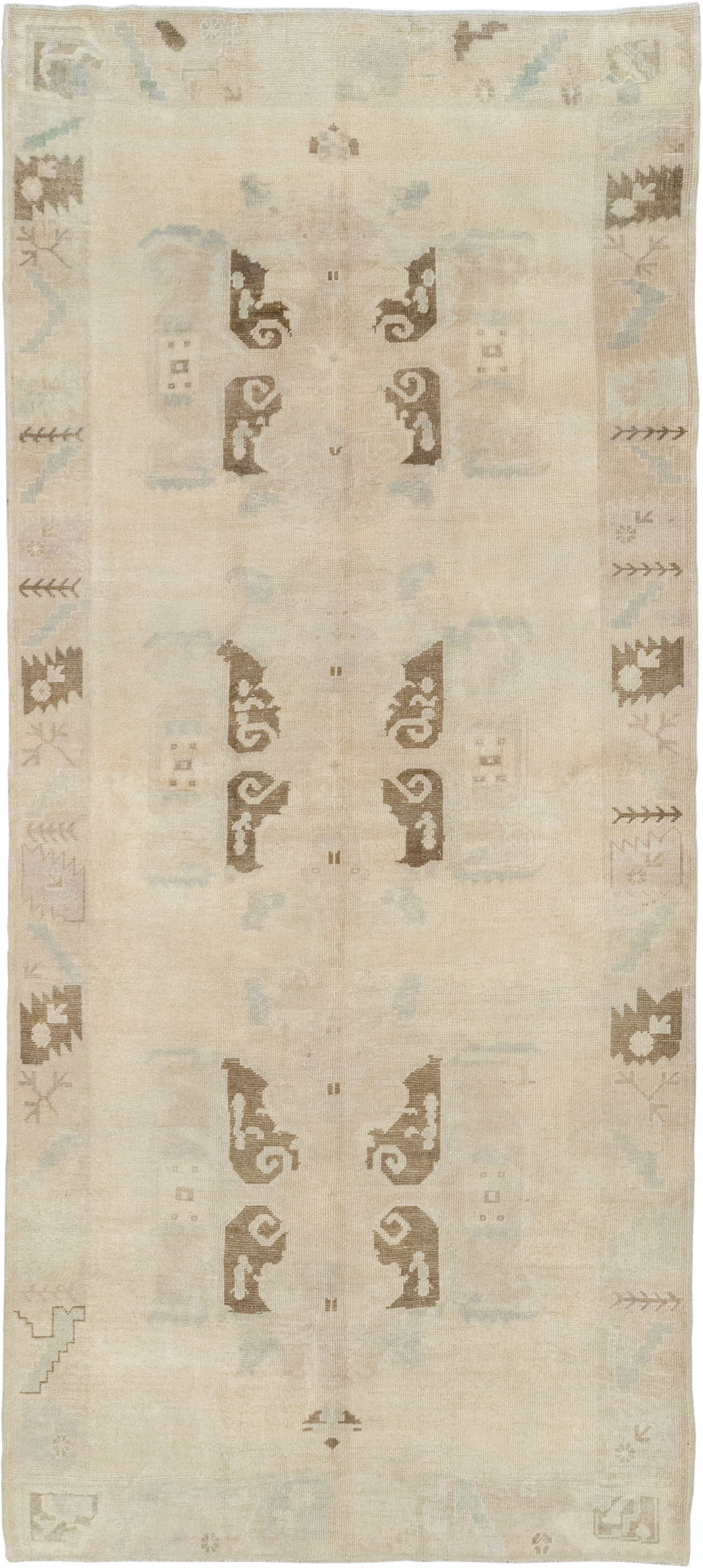 Vintage Turkish Anatolian Wide Gallery Runner, No.33484 - Gsblank