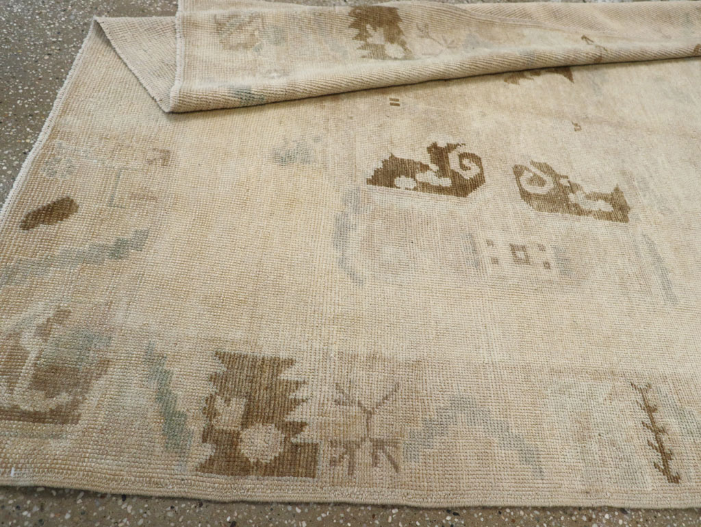 Vintage Turkish Anatolian Wide Gallery Runner, No.33484 - Gsblank