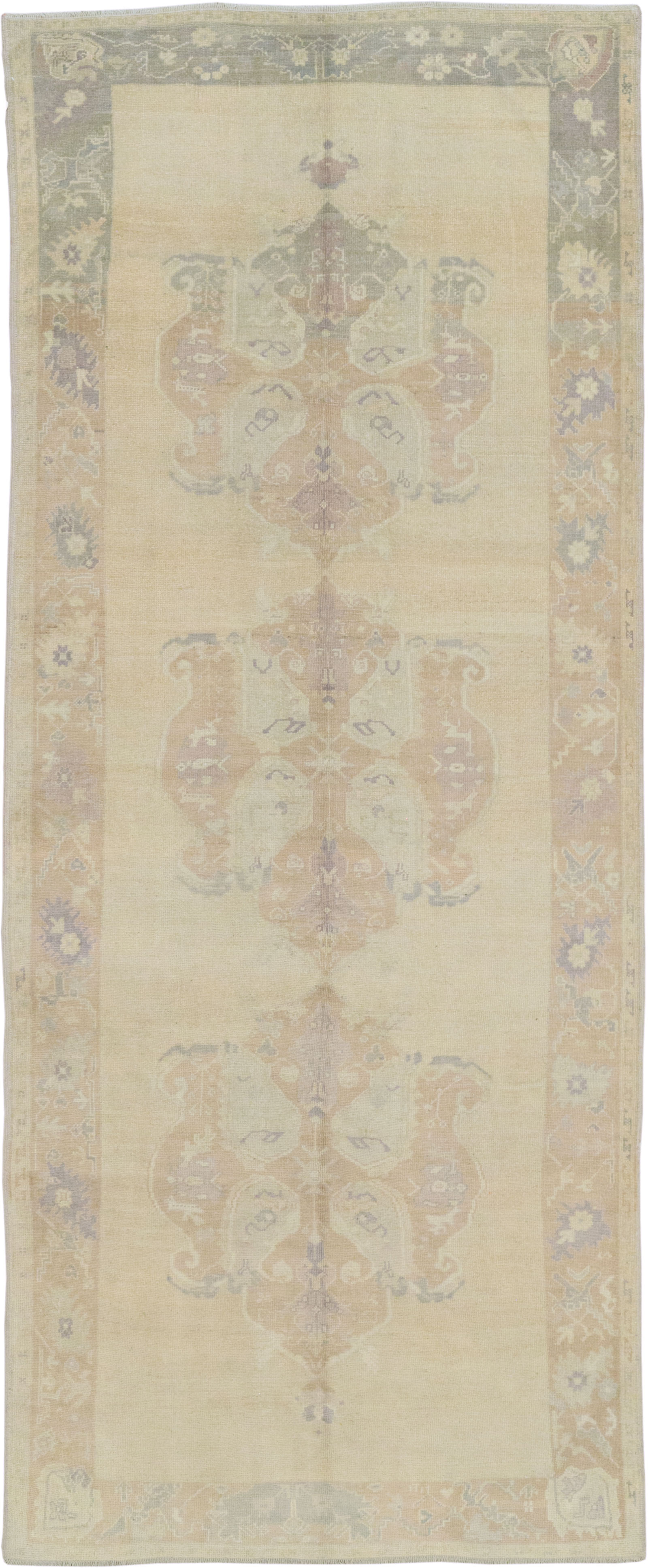 Vintage Turkish Anatolian Wide Gallery Runner, No.33486 - Gsblank