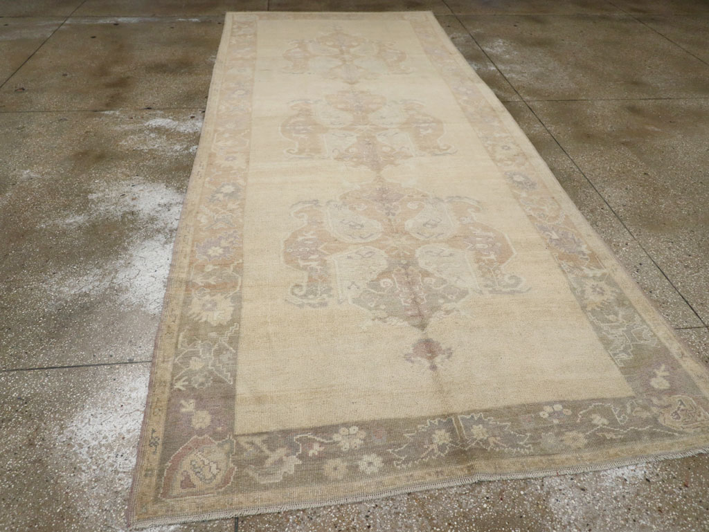Vintage Turkish Anatolian Wide Gallery Runner, No.33486 - Gsblank
