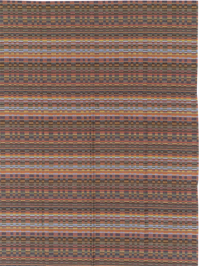 Vintage European Flatweave Kilim Large Room Size Carpet, No.33502 - Gsblank