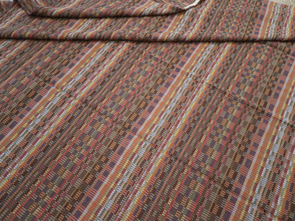 Vintage European Flatweave Kilim Large Room Size Carpet, No.33502 - Gsblank