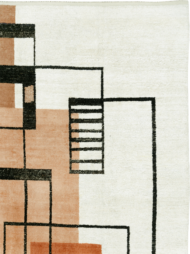 Modern Turkish Art Deco Room Size Carpet, No.33570 - Gsblank