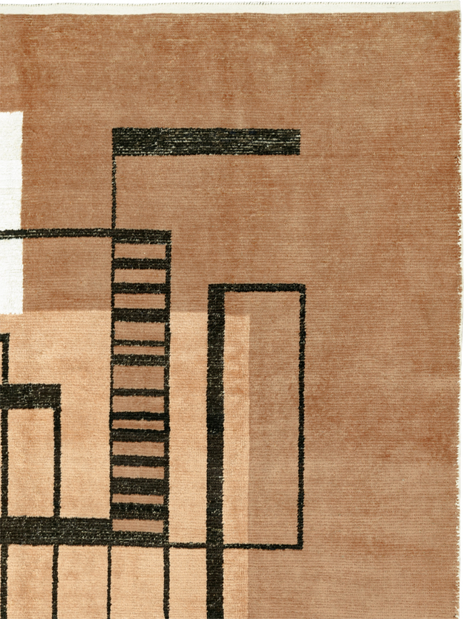 Modern Turkish Art Deco Room Size Carpet, No.33570 - Gsblank