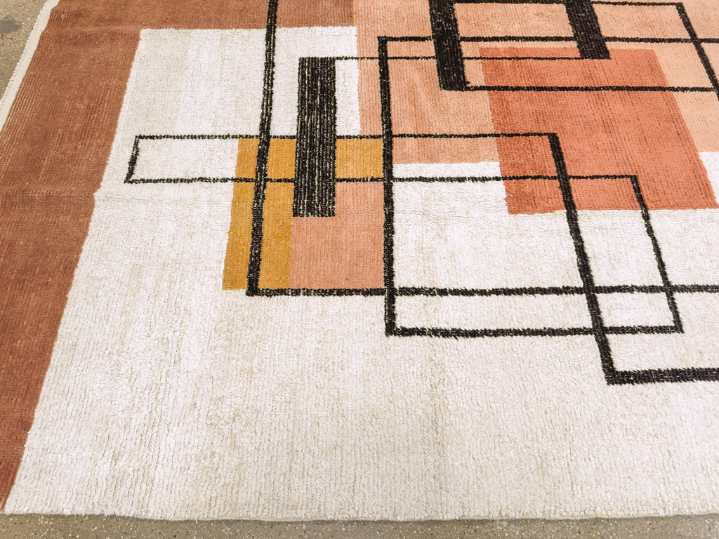 Modern Turkish Art Deco Room Size Carpet, No.33570 - Gsblank