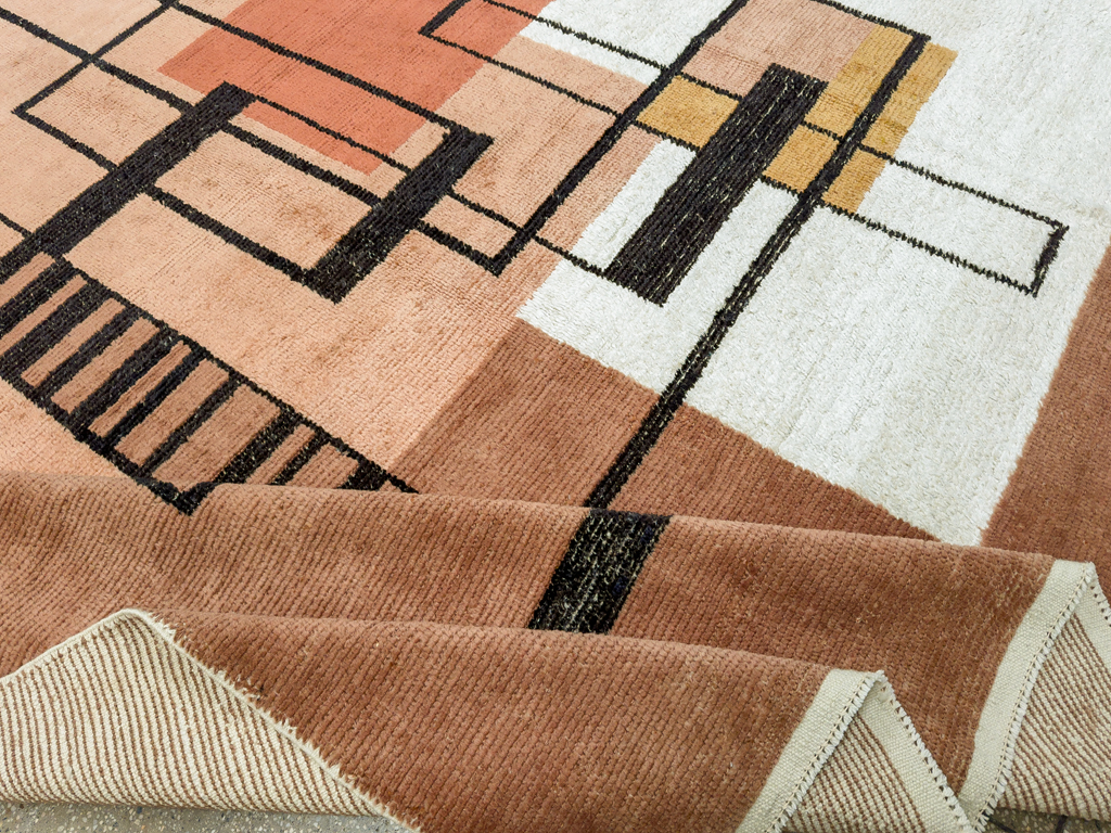 Modern Turkish Art Deco Room Size Carpet, No.33570 - Gsblank