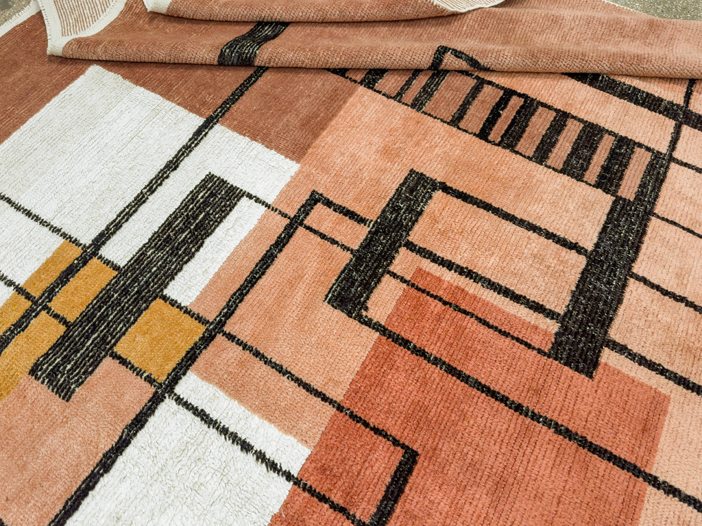 Modern Turkish Art Deco Room Size Carpet, No.33570 - Gsblank