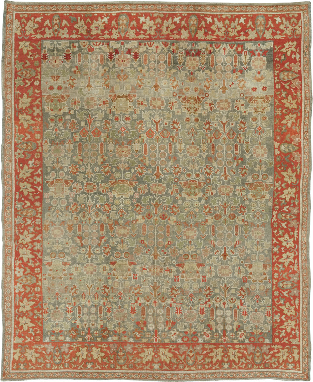 Antique European Oushak Room Size Rug, No.33573 - Gsblank