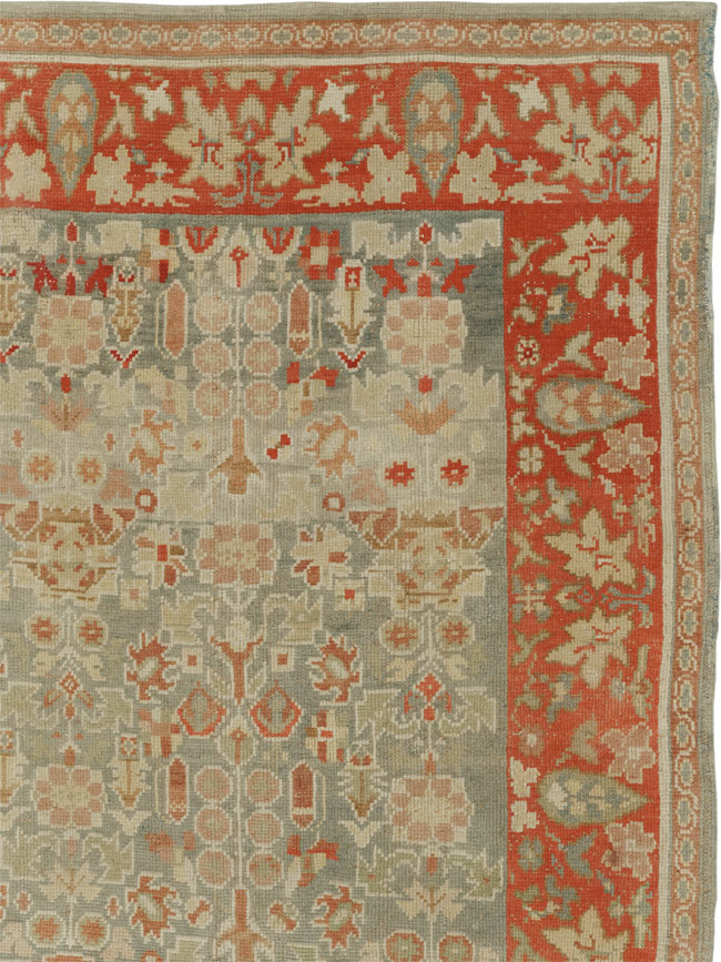 Antique European Oushak Room Size Rug, No.33573 - Gsblank