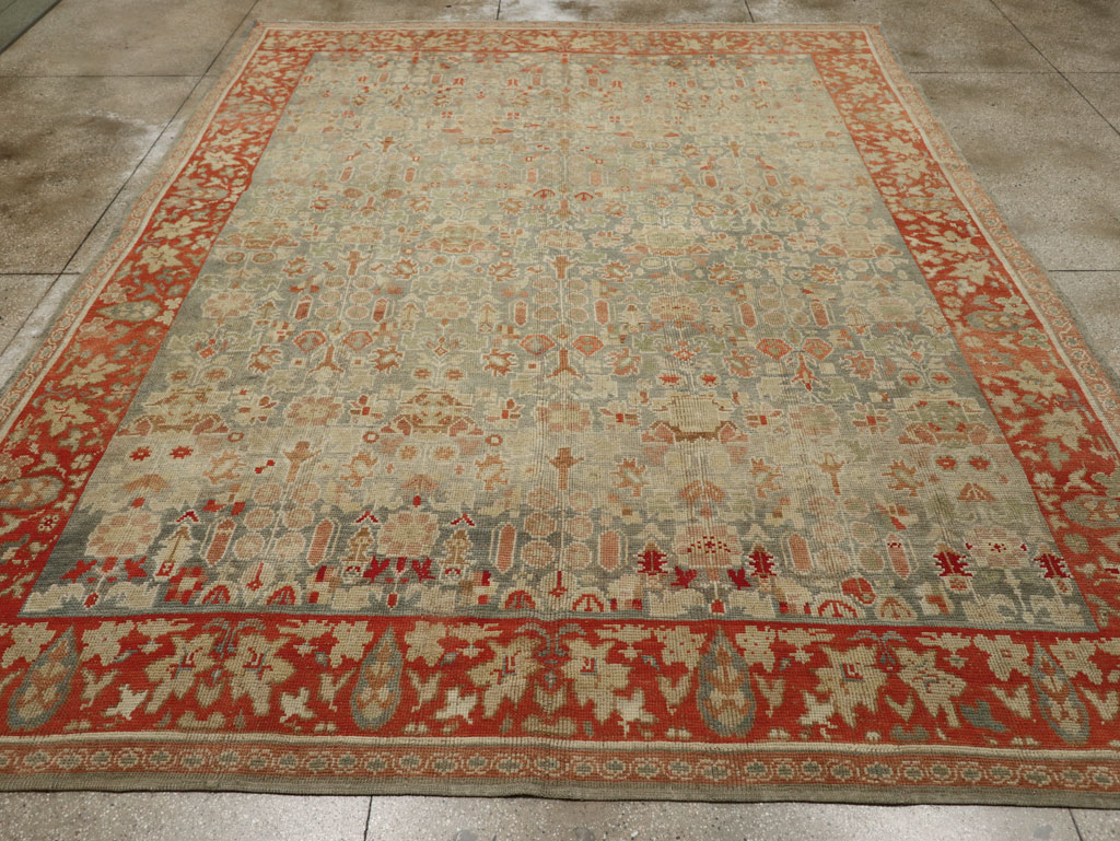Antique European Oushak Room Size Rug, No.33573 - Gsblank