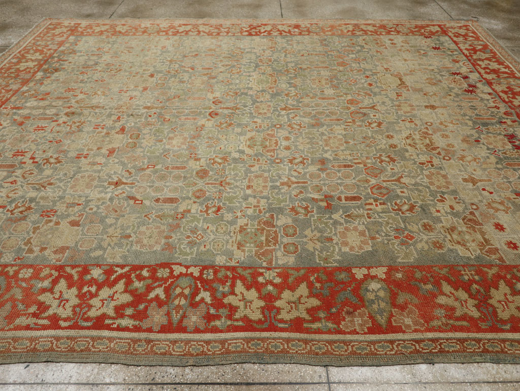 Antique European Oushak Room Size Rug, No.33573 - Gsblank