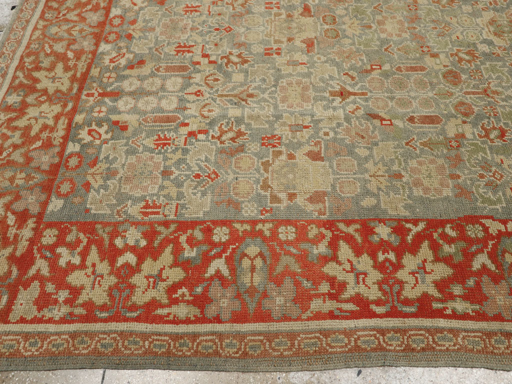 Antique European Oushak Room Size Rug, No.33573 - Gsblank