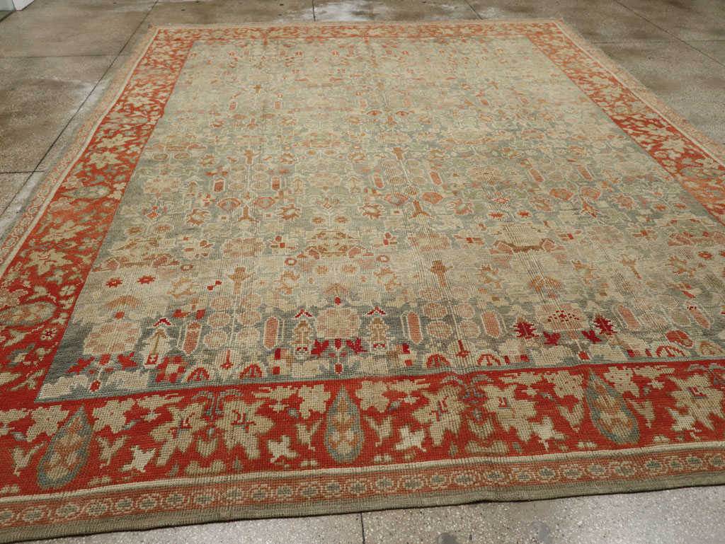 Antique European Oushak Room Size Rug, No.33573 - Gsblank