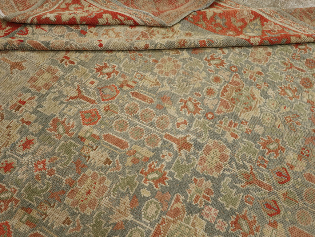 Antique European Oushak Room Size Rug, No.33573 - Gsblank