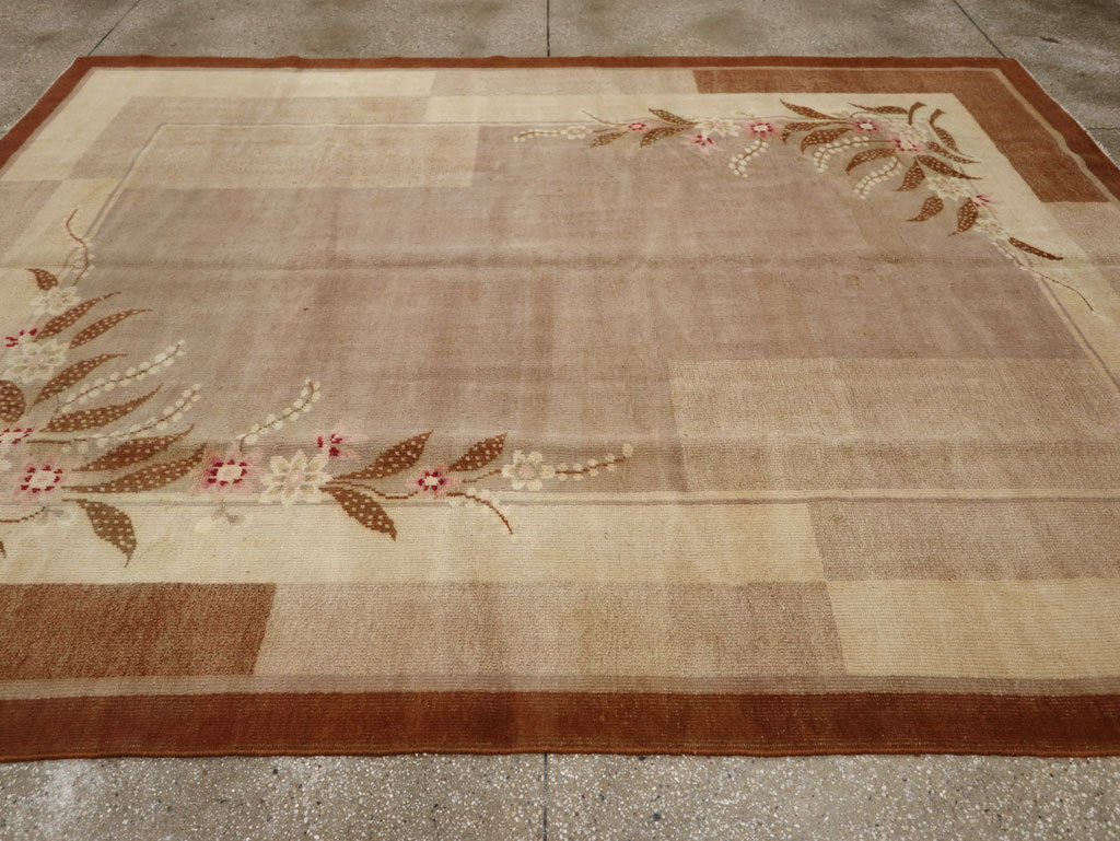 Vintage Indian Art Deco Room Size Carpet, No.33576 - Gsblank