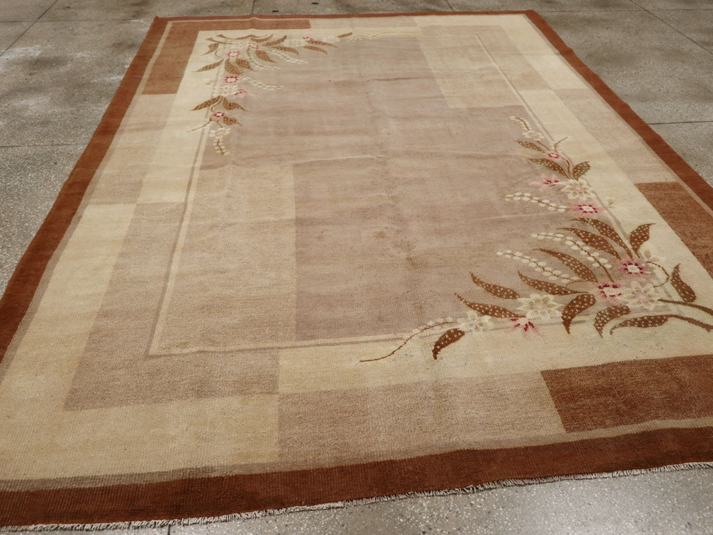 Vintage Indian Art Deco Room Size Carpet, No.33576 - Gsblank