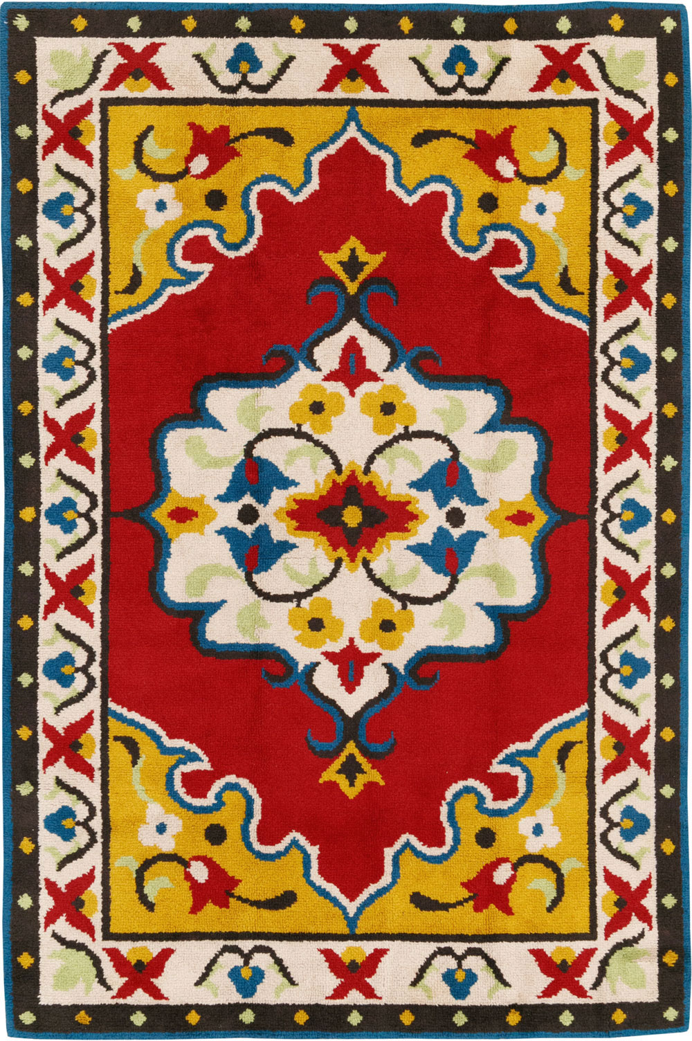 Vintage European Accent Rug, No.33579 - Gsblank