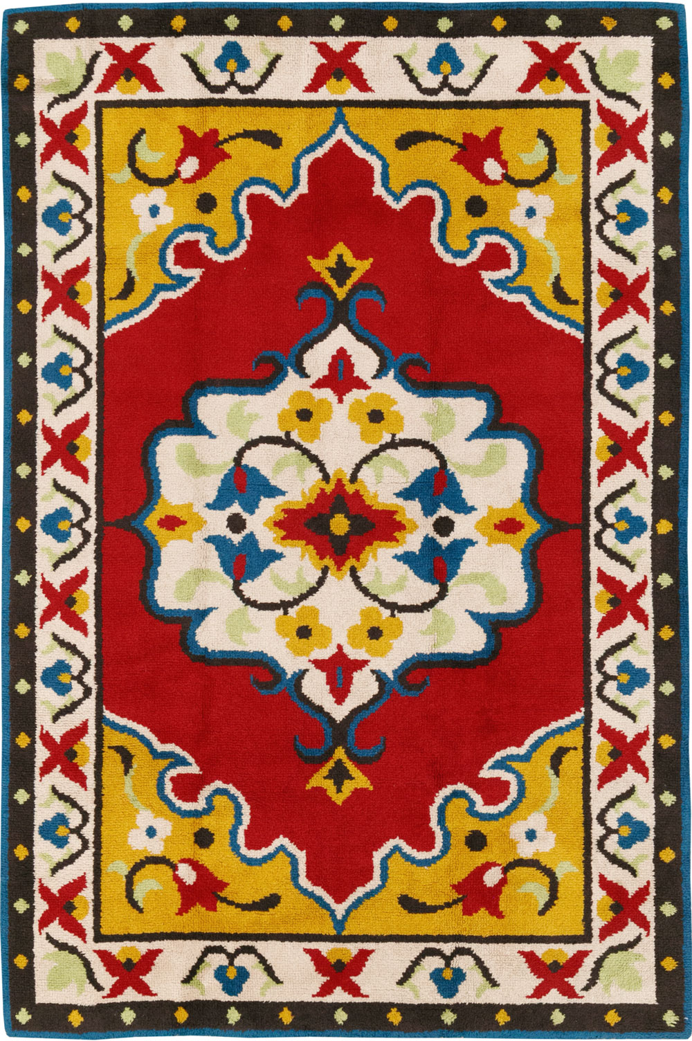 Vintage European Accent Rug, No.33579 - Gsblank