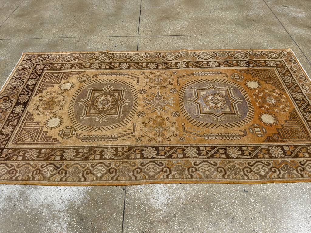 Antique East Turkestan Khotan Accent Rug, No.33589 - Gsblank