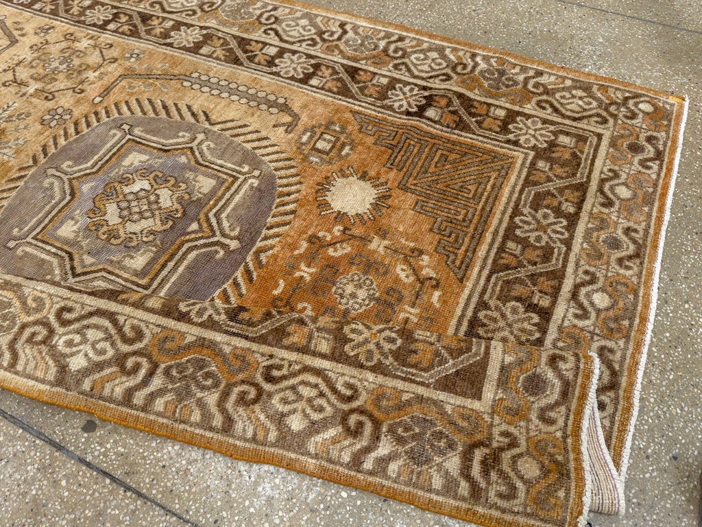 Antique East Turkestan Khotan Accent Rug, No.33589 - Gsblank