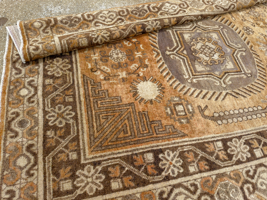Antique East Turkestan Khotan Accent Rug, No.33589 - Gsblank